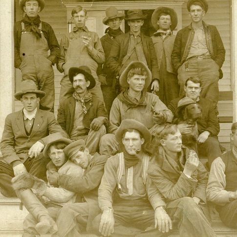 A postcard of the Remount Station workers taken in Fort Reno between 1910-1918. Photo courtesy of the Oklahoma Historical Society.