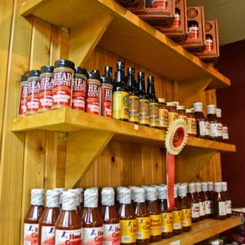 After filling up at Head Country BBQ Restaurant in Ponca City, grab a bottle of their famous sauce to take home.