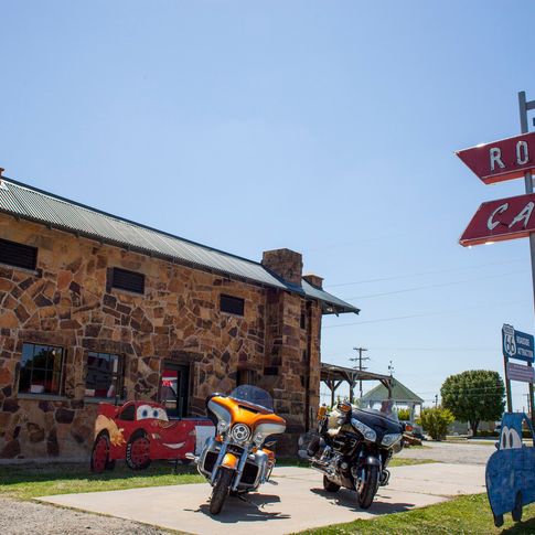 Discover the connection between this cafe and Sally from the movie "Cars" at the Rock Cafe in Stroud.