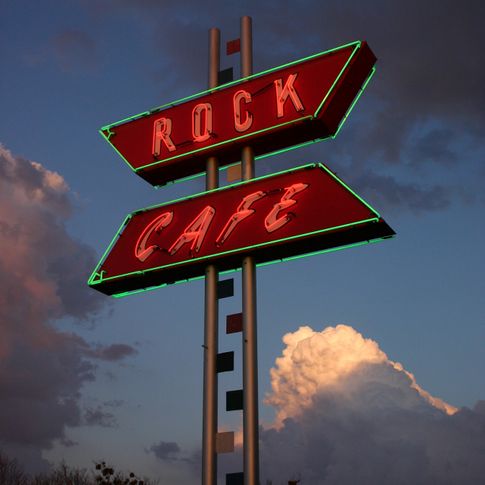 The Rock Cafe is a Route 66 icon found in most international Route 66 guidebooks.  The diner is so synonymous with Route 66 that the owner Dawn Welch served as inspiration for the character Sally Carrera in the popular Disney/Pixar animated film, &quot;Cars.&quot;