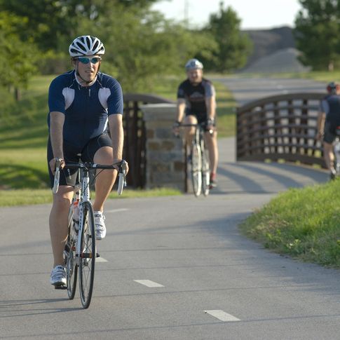 The Oklahoma River Trails in downtown Oklahoma City draw biking enthusiasts who enjoy the scenic paved trails and the camaraderie of other bikers.