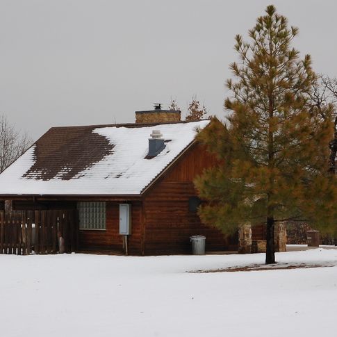 Each of Keystone State Park&#039;s 22 cabins have a microwave, refrigerator, stove, satellite television and fireplace.