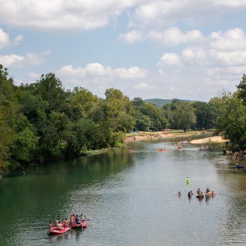 A float trip is the most popular way to experience the scenic Illinois River in Oklahoma.