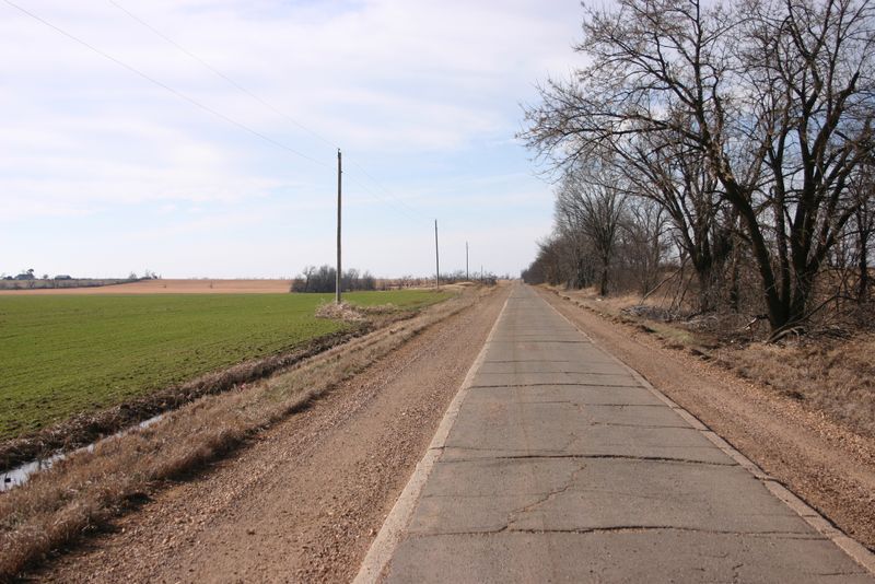 To save money as portions of Route 66 were paved, the concrete was poured just 9 feet wide, creating the Ribbon Road near Miami.