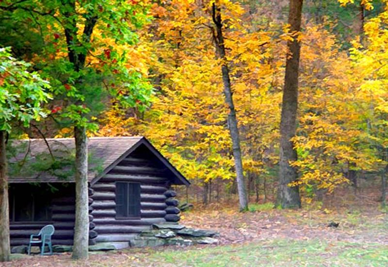 Beavers Bend State Park in Broken Bow features historic cabins built by the Civilian Conservation Corps.