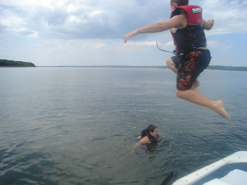 Boating and water recreation keep visitors entertained at Kaw Lake in northern Oklahoma near Kaw City.