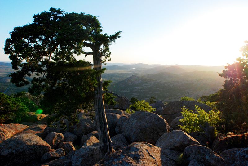 Mount Scott offers breathtaking views of the Wichita Mountains in southwestern Oklahoma.