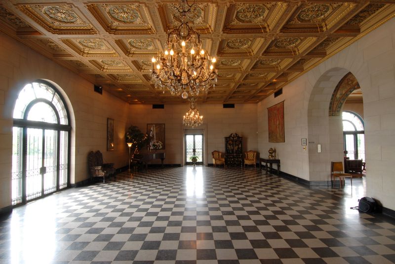 The Marland Mansion's ornate ceiling in the grand ballroom would require more than $2 million in order to be recreated today. The Marland Estates are located in Ponca City.