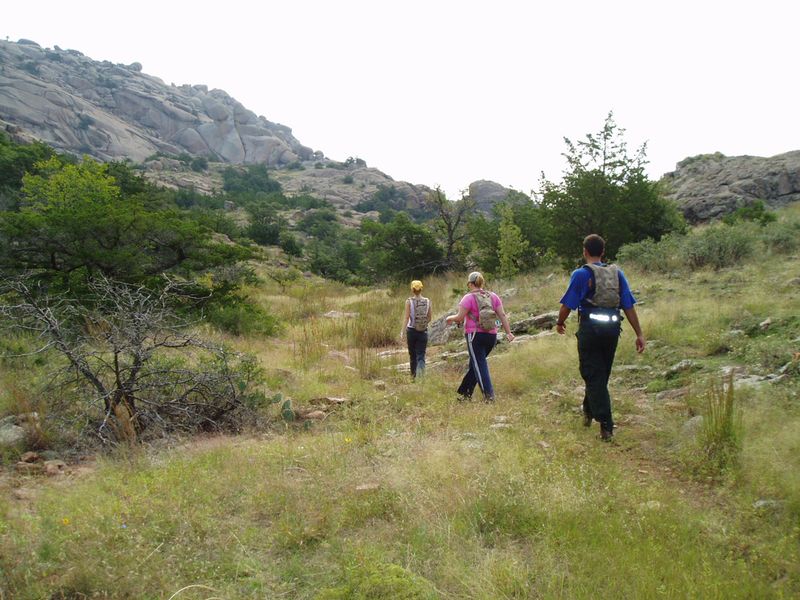 The Wichita Mountains Wildlife Refuge is full of rugged, rocky terrain that is challenging for hikers of all ages and skill levels. 