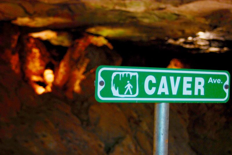 Visitors can tour the world's largest natural gypsum cave open to the public at Alabaster Caverns State Park near Freedom.