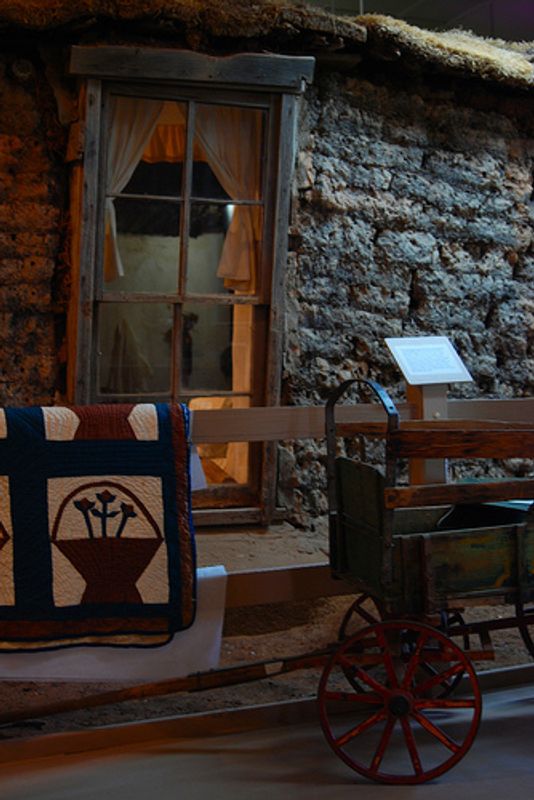 See the last sod house still standing from Oklahoma's homestead era at the Original Sod House Museum in Aline.  The facility was literally built around the soddy on its original site and helps educate visitors about pioneer life on the plains.