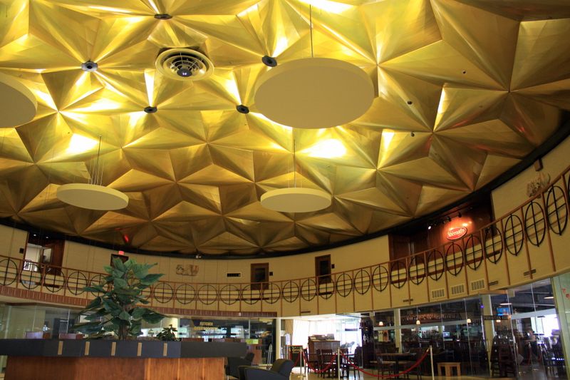 Oklahoma City's iconic Gold Dome is a geodesic marvel inspired by the designs of renowned architect Buckminster Fuller and is considered to be one of the best examples of its type of architecture in the nation.