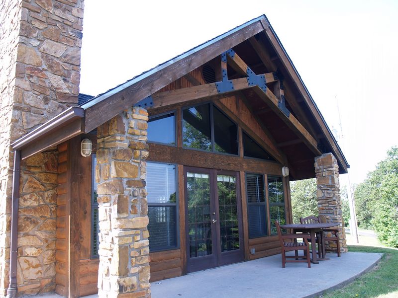 Well-appointed specialty cabins featuring Jacuzzi tubs and a wide variety of amenities are available at Keystone State Park near Tulsa.