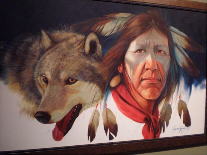 One of the many original works of art on display at the Seminole Nation Museum in Wewoka.