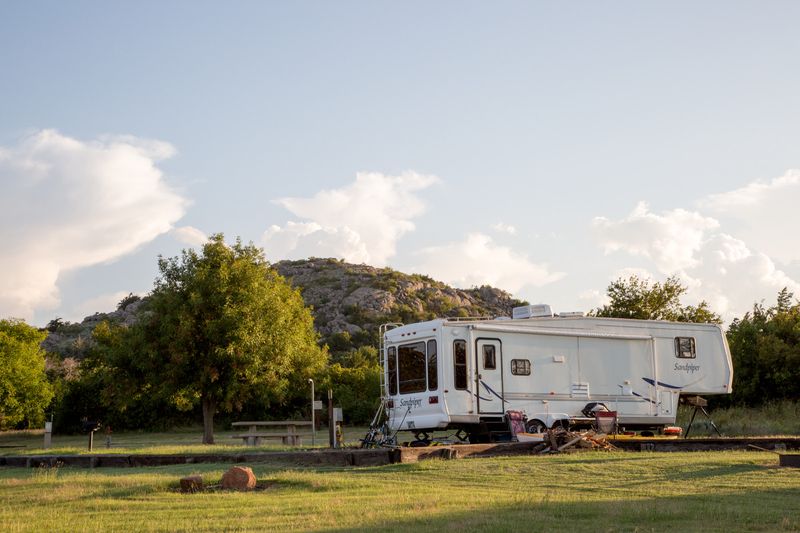 Great Plains State Park in Mountain Park offers stunning views from its RV campsites.