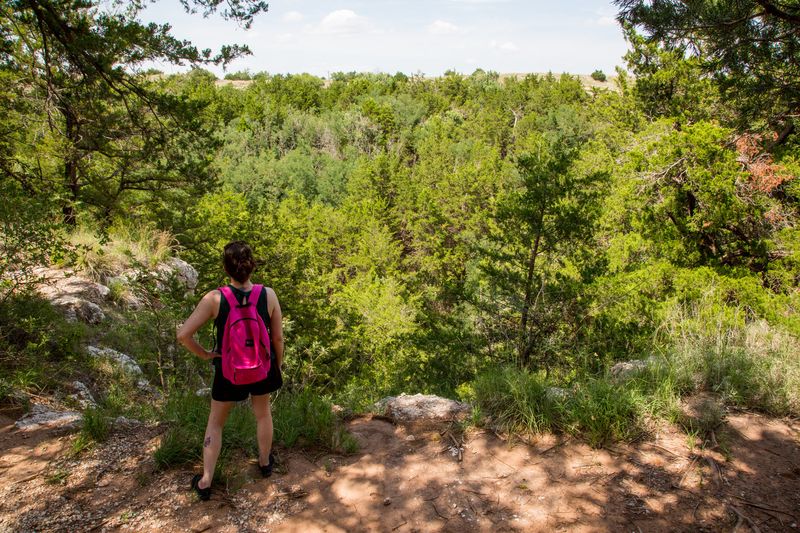 Embark on hiking trails offered at Alabaster Caverns State Park in Freedom.