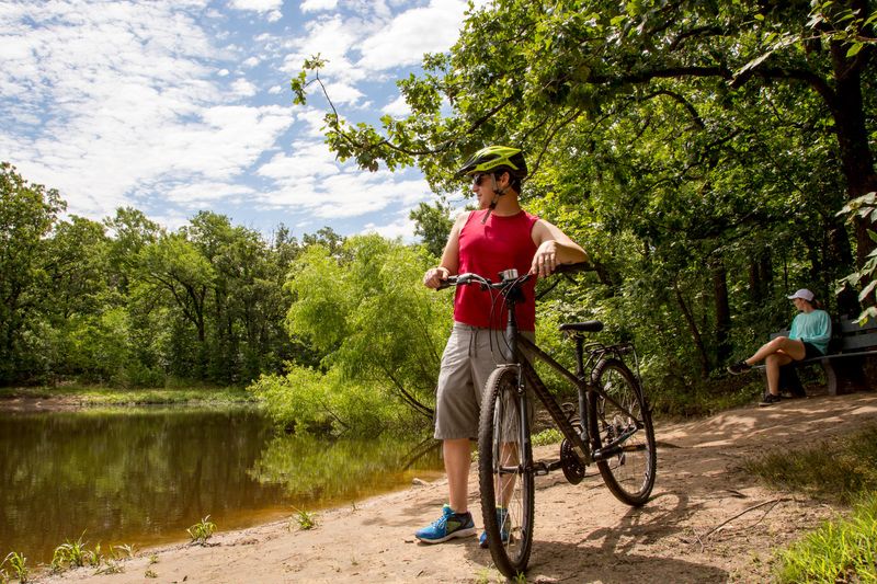 The Turkey Mountain Urban Wilderness Area in Tulsa is located just west of the scenic Arkansas River.