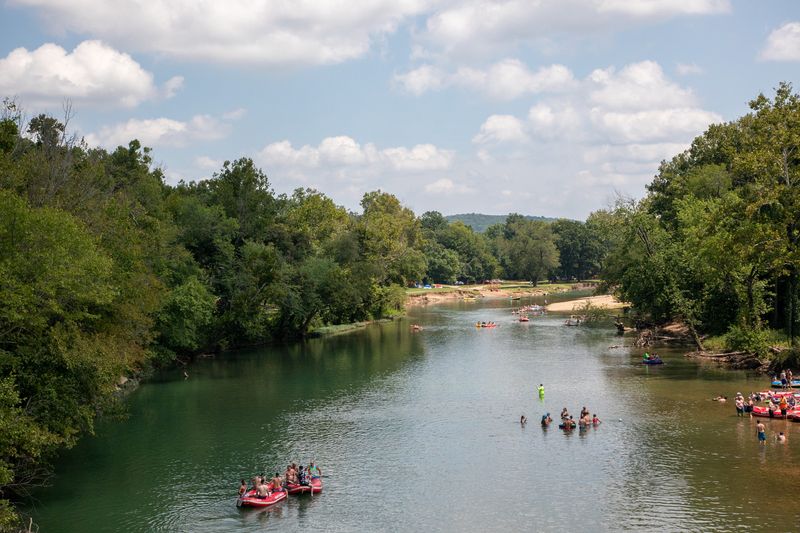 A float trip is the most popular way to experience the scenic Illinois River in Oklahoma.