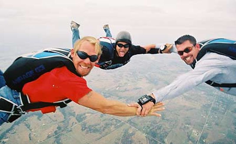 After a four to six hour ground school lesson, you can take to the sky for your first solo skydive or try a tandem skydive at Oklahoma Skydiving Center in Cushing.