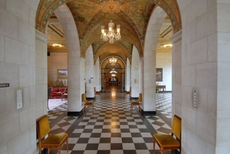 The Marland Mansion in Ponca City, once the home of oil baron E.W. Marland, is known as the "Palace on the Prairie."  Guests are invited to take a guided tour and learn the secrets of Marland family life in the palatial home.