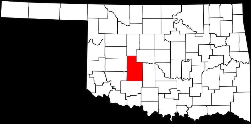 Caddo County in southwest Oklahoma.