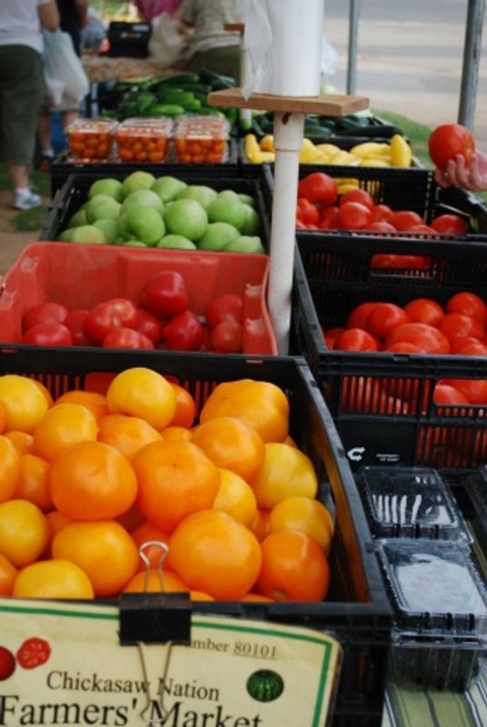 The OSU-OKC Farmers Market at Scissortail Park in Oklahoma City offers fresh produce at the tip of your fingers including tomatoes, squash, berries and much more.