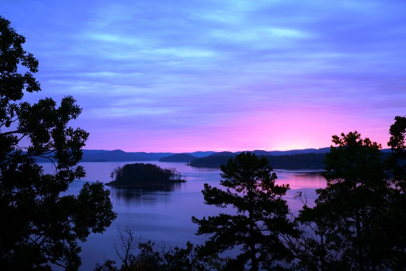 Lake Wister State Park is nestled along the shores of the lake and offers gorgeous views like this one as well as camping, cabins and plenty of outdoor activities.