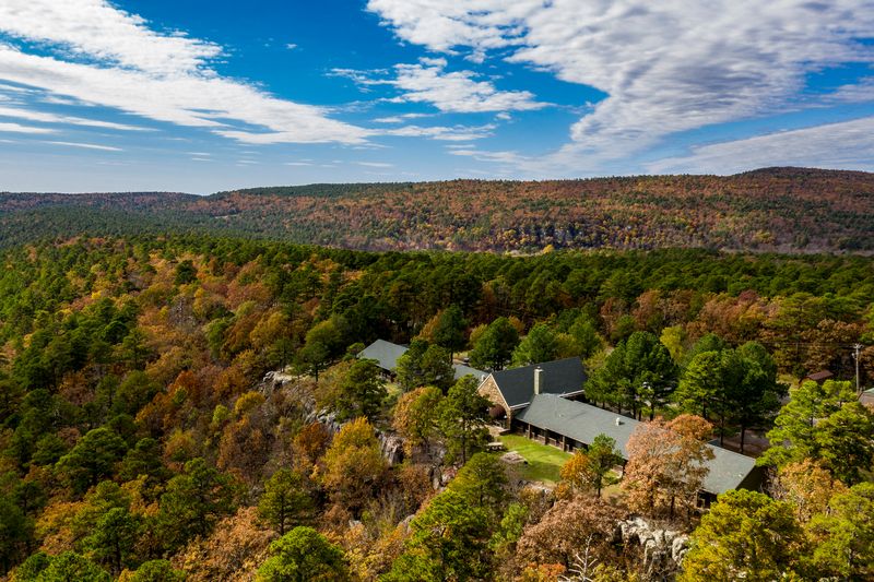 Visit Robbers Cave State Park in the fall to see the vibrant foliage in southeast Oklahoma.