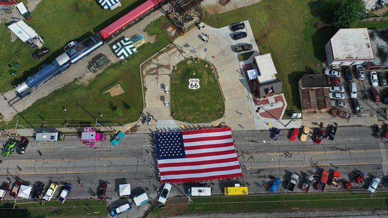 A patriotic display at Tulsa's Route 66 PatriotFest.
