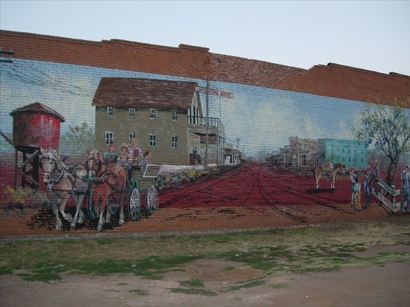 Agra Historical Mural Oklahoma's Official Travel