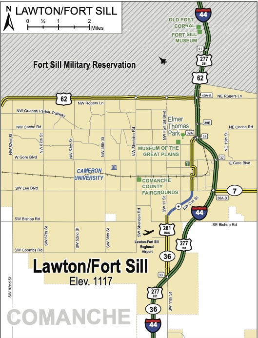 Lawton/Ft. Sill Map