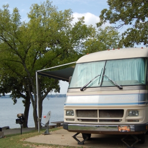 Set up your camper next to Grand Lake at Cherokee Park-Lakeside.