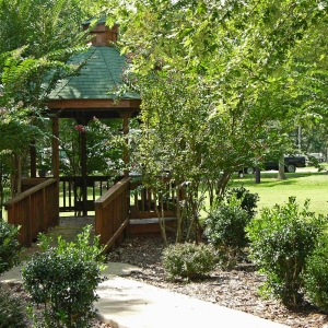The gazebo at Honey Creek is a popular gathering spot for park visitors.