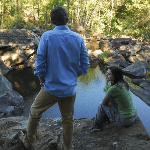 Rest on the rocks at Clayton Lake State Park. Photo by Kim Baker.