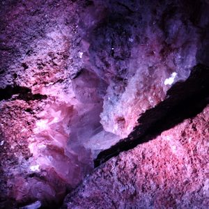 See stunning gypsum inside Alabaster Caverns in Freedom. Photo by Tegan Burkhard.