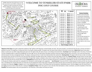 Disc Golf Course Map at Tenkiller State Park