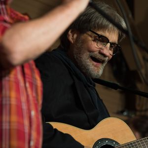 Tom Skinner performs at the 2014 Woody Guthrie Tribute Show at the Blue Door.