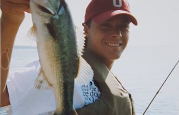 Bryan White fishing at Lake Texoma in 1999