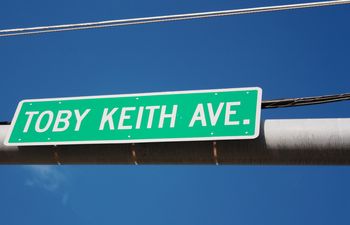 Toby Keith's hometown, Moore, named a street in town after the famous singer.