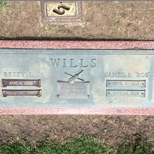 Bob Wills' grave is located in Tulsa at Memorial Park Cemetery.