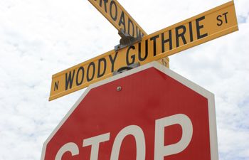 A street in Okemah was named for the famous Oklahoman Woody Guthrie.