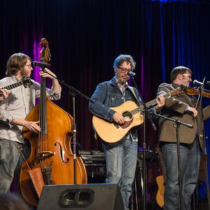The F5four bluegrass group performing at the Oklahoma Opry in August 2014.