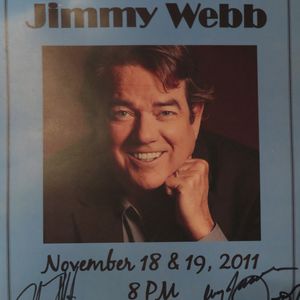 Jimmy Webb poster on the wall at The Blue Door