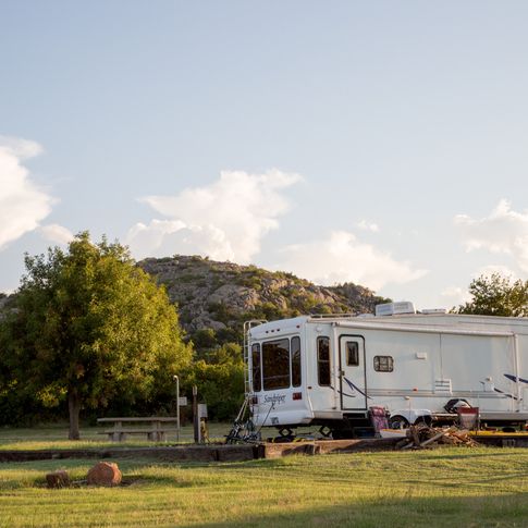 Great Plains State Park in Mountain Park offers stunning views from its RV campsites.