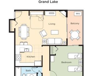WorldMark Grand Lake - Two-Bedroom Resort Suite Floor Plan