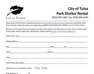 View Shelter Reservation Form