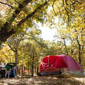 Pitch a tent at Keystone State Park in Sand Springs. Photo by Lori Duckworth/Oklahoma Tourism.