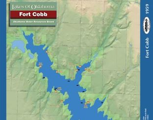 View Fort Cobb Lake Map