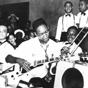 Legendary jazz artist and Oklahoma native, Charlie Christian, plays with a jazz ensemble.