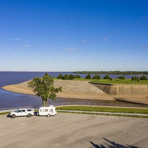 Enjoy a day on the sparkling waters of Salt Plains State Park. Photo by Shane Bevel.